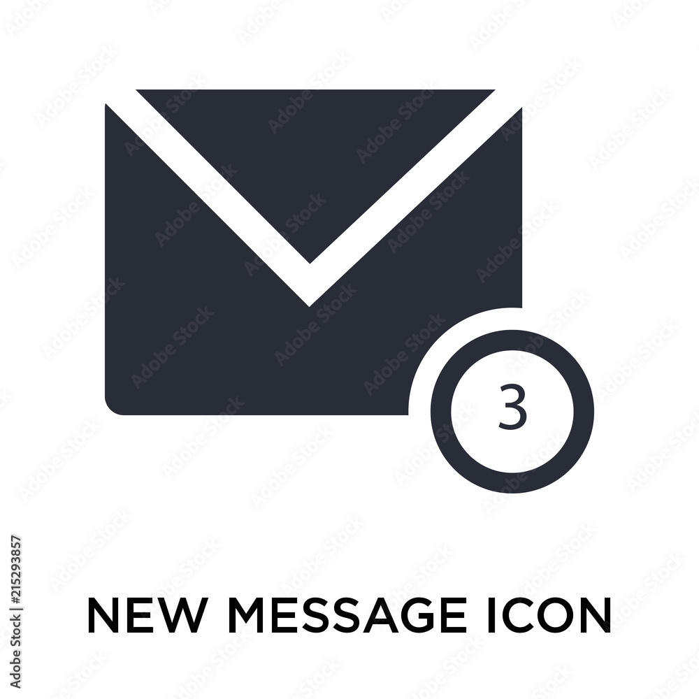 Poster new message icon isolated on white background. modern and editable new message icon. simple icons ve