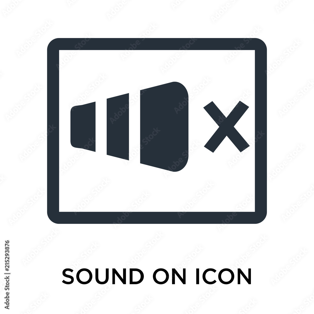 Aufkleber sound on icon isolated on white background. modern and editable sound on icon. simple icons vector i