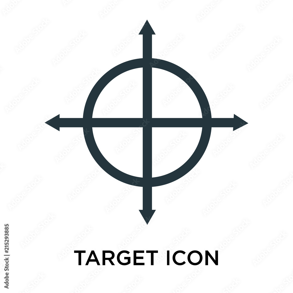 Aufkleber target icon isolated on white background. modern and editable target icon. simple icons vector illus