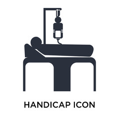handicap icon isolated on white background. Simple and editable handicap icons. Modern icon vector illustration.