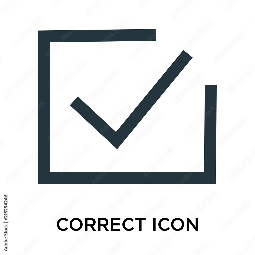Poster correct icon isolated on white background. modern and editable correct icon. simple icons vector ill