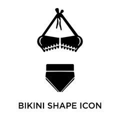 bikini shape icon isolated on white background. Simple and editable bikini shape icons. Modern icon vector illustration.