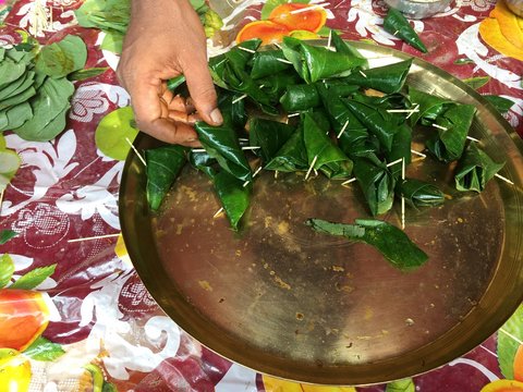 Pann (betel leave) preparation for taking after meal