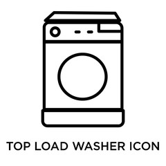 top load washer icon isolated on white background. Simple and editable top load washer icons. Modern icon vector illustration.