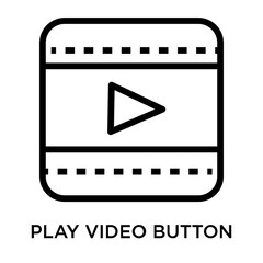 play video button icon isolated on white background. Simple and editable play video button icons. Modern icon vector illustration.