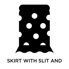 skirt with slit and belt icon isolated on white background. Simple and editable skirt with slit and belt icons. Modern icon vector illustration.