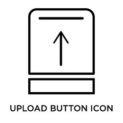 upload button icon isolated on white background. Simple and editable upload button icons. Modern icon vector illustration.