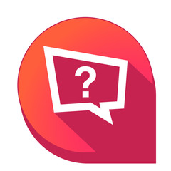 ikona z długim cieniem na tle strzałki pinezki © vempireart