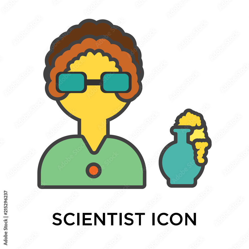Aufkleber scientist icon isolated on white background. modern and editable scientist icon. simple icons vector