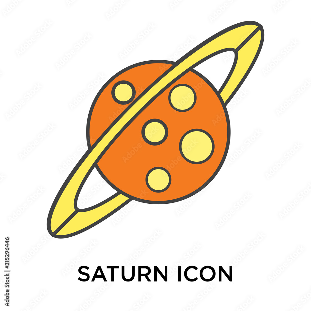 Poster saturn icon isolated on white background. modern and editable saturn icon. simple icons vector illus