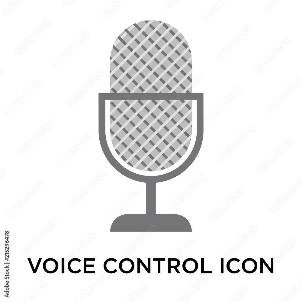 Poster voice control icons isolated on white background. modern and editable voice control icon. simple ico