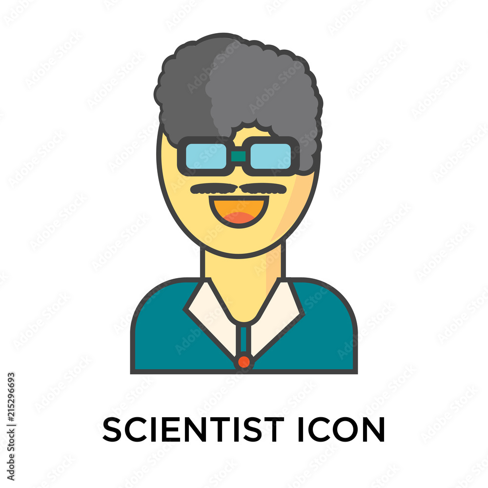 Aufkleber scientist icon isolated on white background. modern and editable scientist icon. simple icons vector