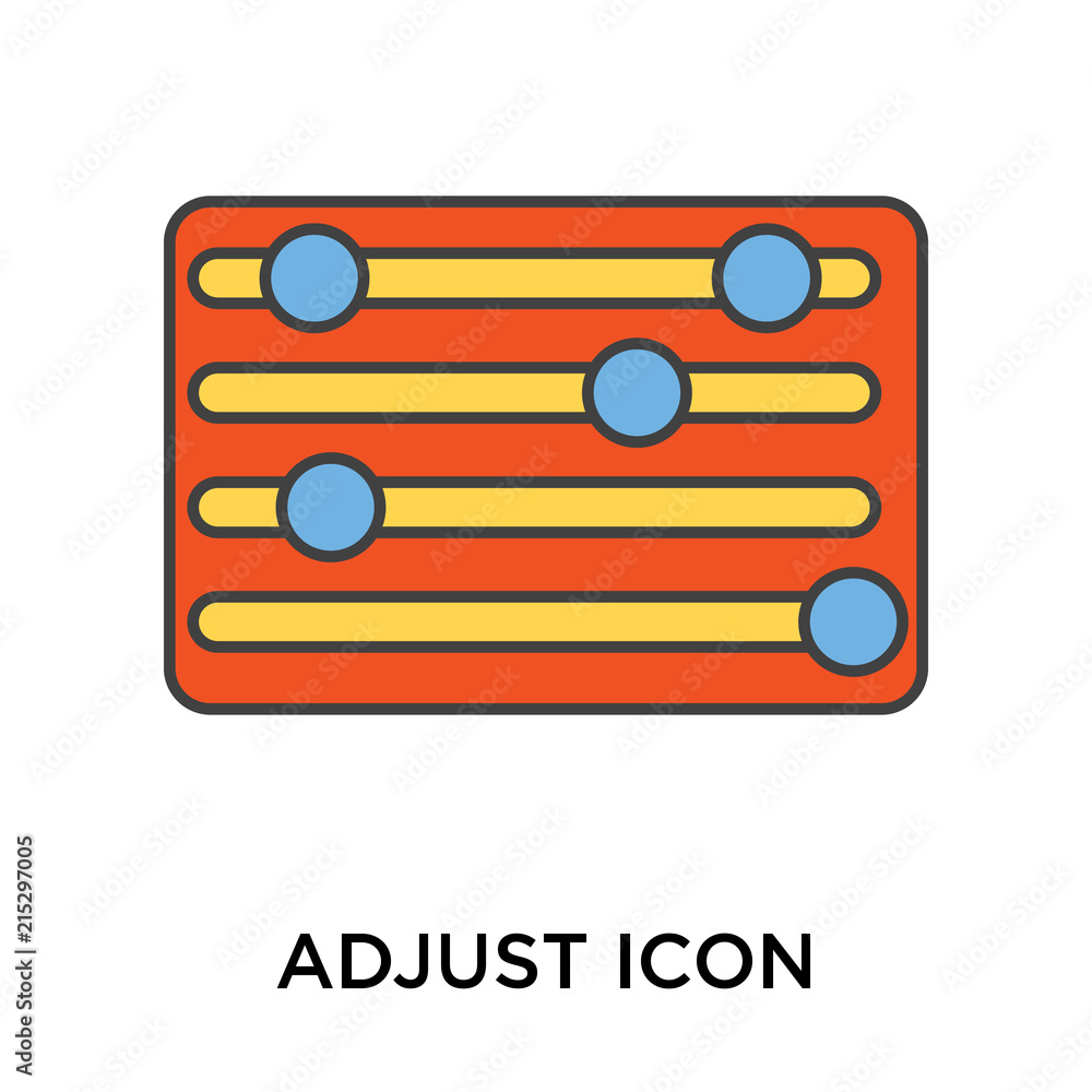 Poster adjust icon isolated on white background. modern and editable adjust icon. simple icons vector illus