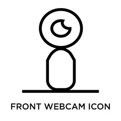 front webcam icon isolated on white background. Simple and editable front webcam icons. Modern icon vector illustration.