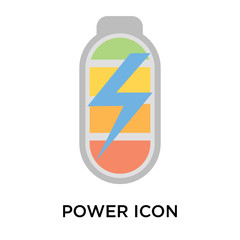 power icons isolated on white background. Modern and editable power icon. Simple icon vector illustration.