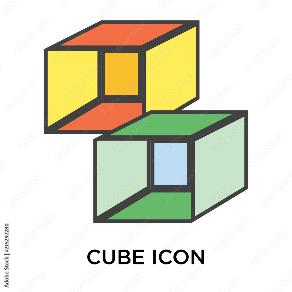 Poster cube icon isolated on white background. modern and editable cube icon. simple icons vector illustrat