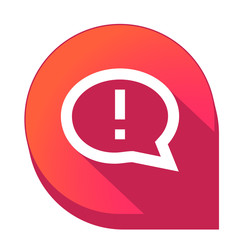 ikona z długim cieniem na tle strzałki pinezki © vempireart