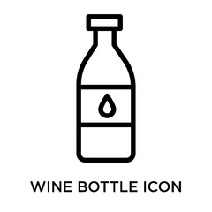 wine bottle icon isolated on white background. Simple and editable wine bottle icons. Modern icon vector illustration.