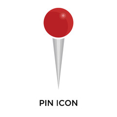 pin icon on white background. Modern icons vector illustration. Trendy pin icons