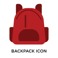 backpack icon on white background. Modern icons vector illustration. Trendy backpack icons