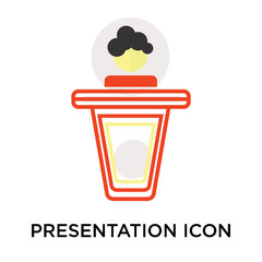 Presentation icon vector sign and symbol isolated on white background, Presentation logo concept