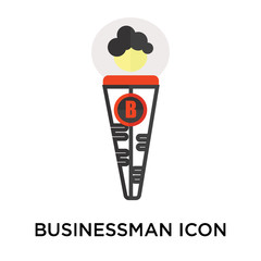 Businessman icon vector sign and symbol isolated on white background, Businessman logo concept