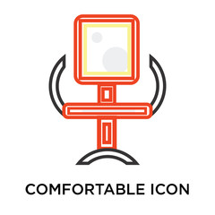 Comfortable icon vector sign and symbol isolated on white background, Comfortable logo concept