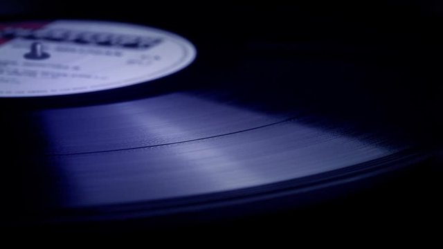 LP Record In Changing Colors At Party