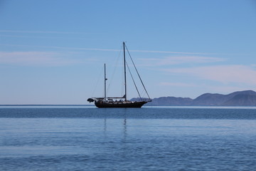 Fototapeta premium Loreto Bay Baja California Sur, Coronado Island Boat