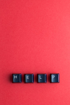 Help spelled out using keyboard keys