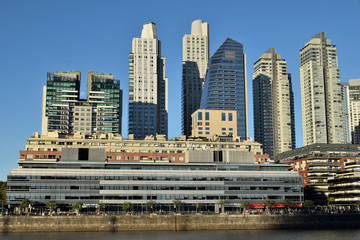harbour and skyline of Puerto Madero, Buenos Aires, Argentina