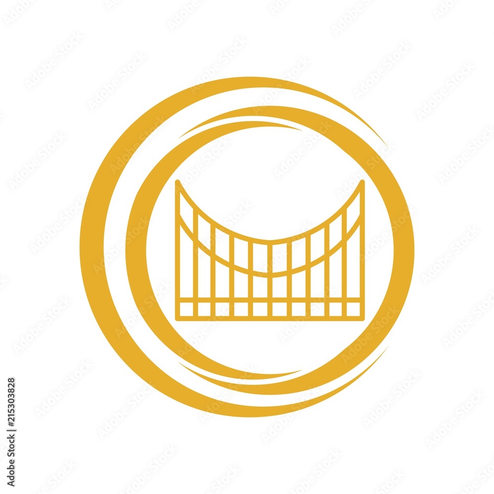 Wall mural gate logo. door icon. entrance symbol. vector eps 08.