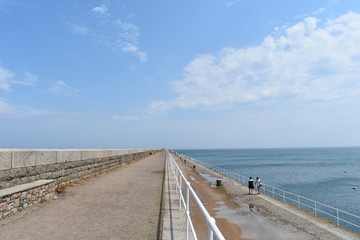 Promenade along the sea front, Jersey, UK, 2018