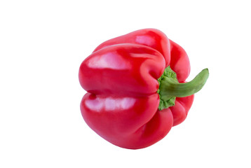 Red sweet pepper isolated  on a white background.