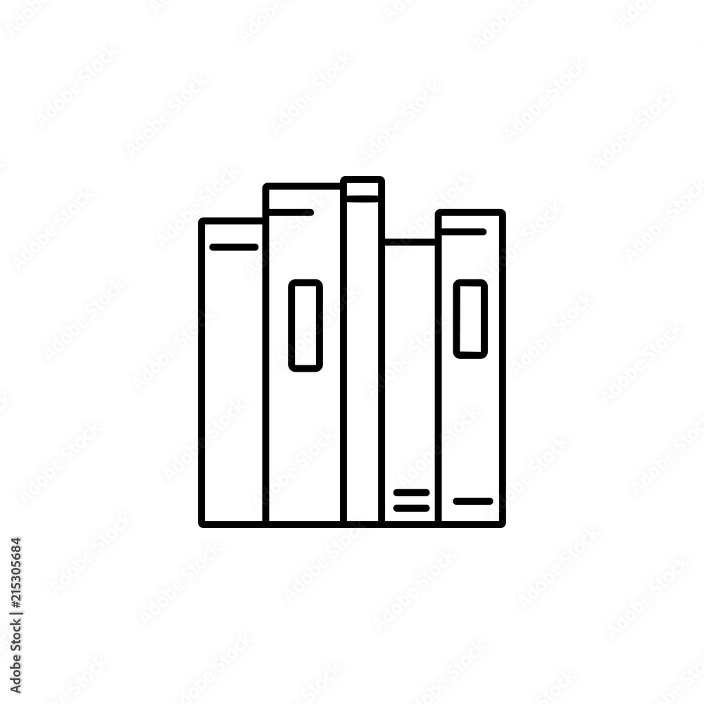 Poster pile of books. element of education icon for mobile concept and web apps. thin line pile of books ca