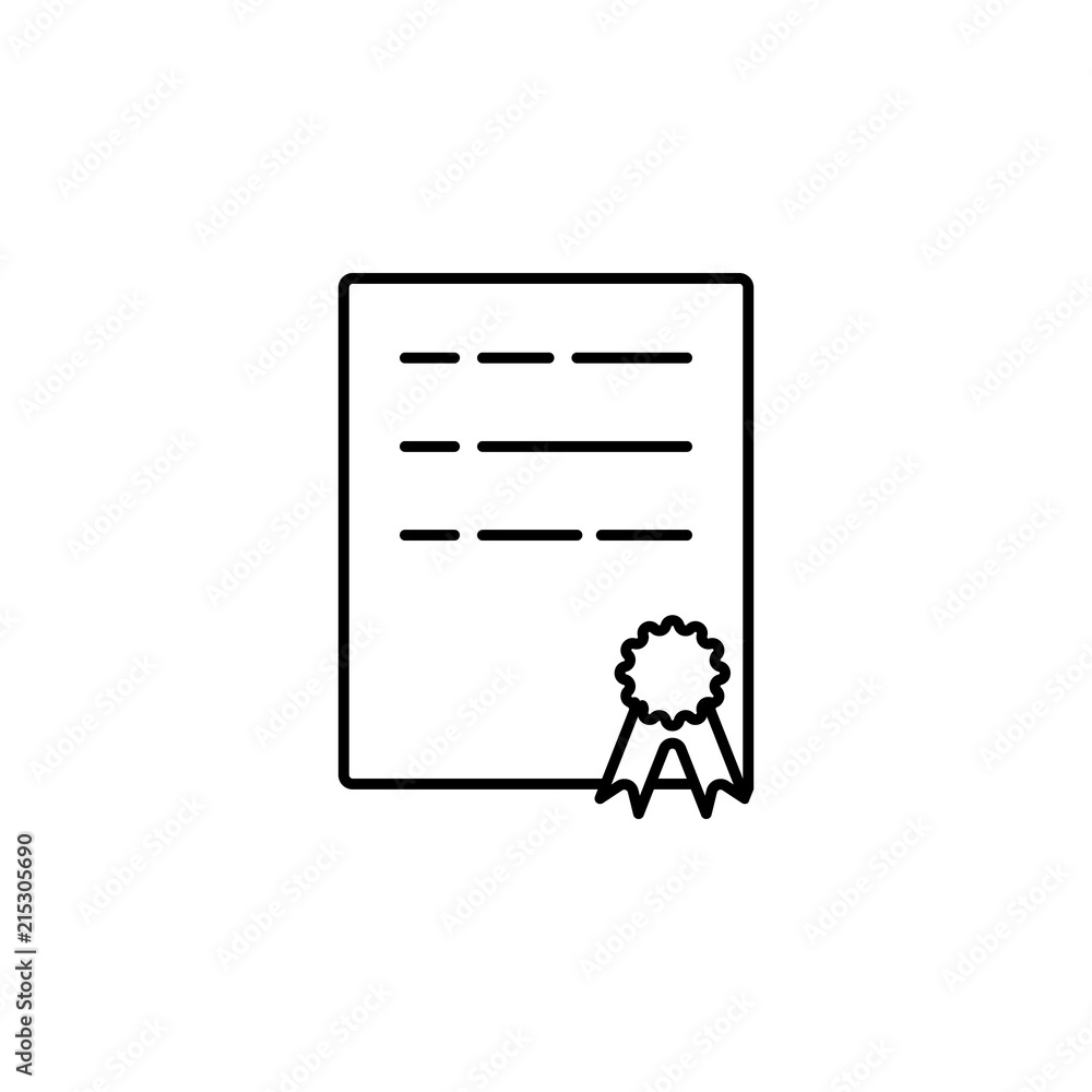 Poster diploma. element of education icon for mobile concept and web apps. thin line diploma can be used fo