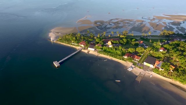 Aerial image of Barra do Paragua&ccedil;u, Salinas da Margarida, Bahia, Beasil