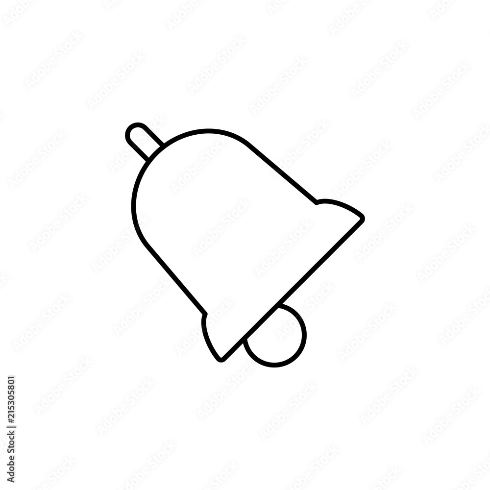 Poster school bell. element of education icon for mobile concept and web apps. thin line school bell can be