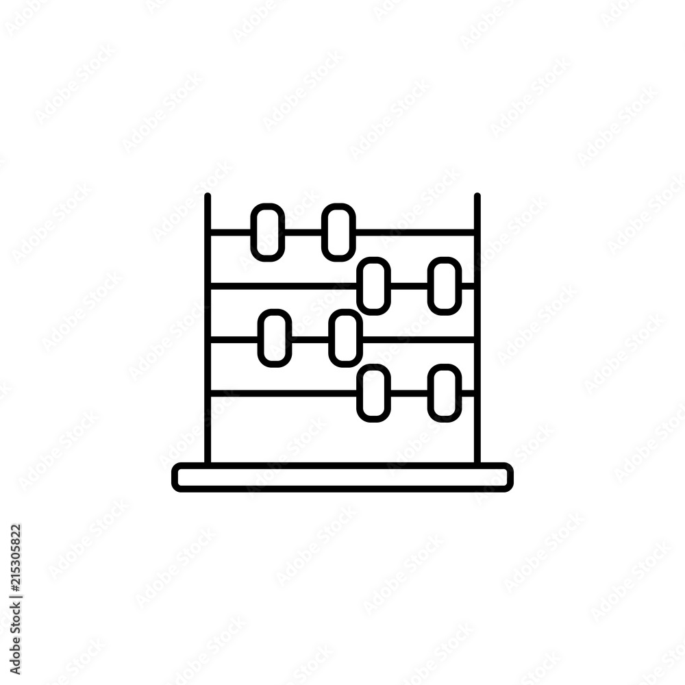 Poster abacus. element of education icon for mobile concept and web apps. thin line abacus can be used for 