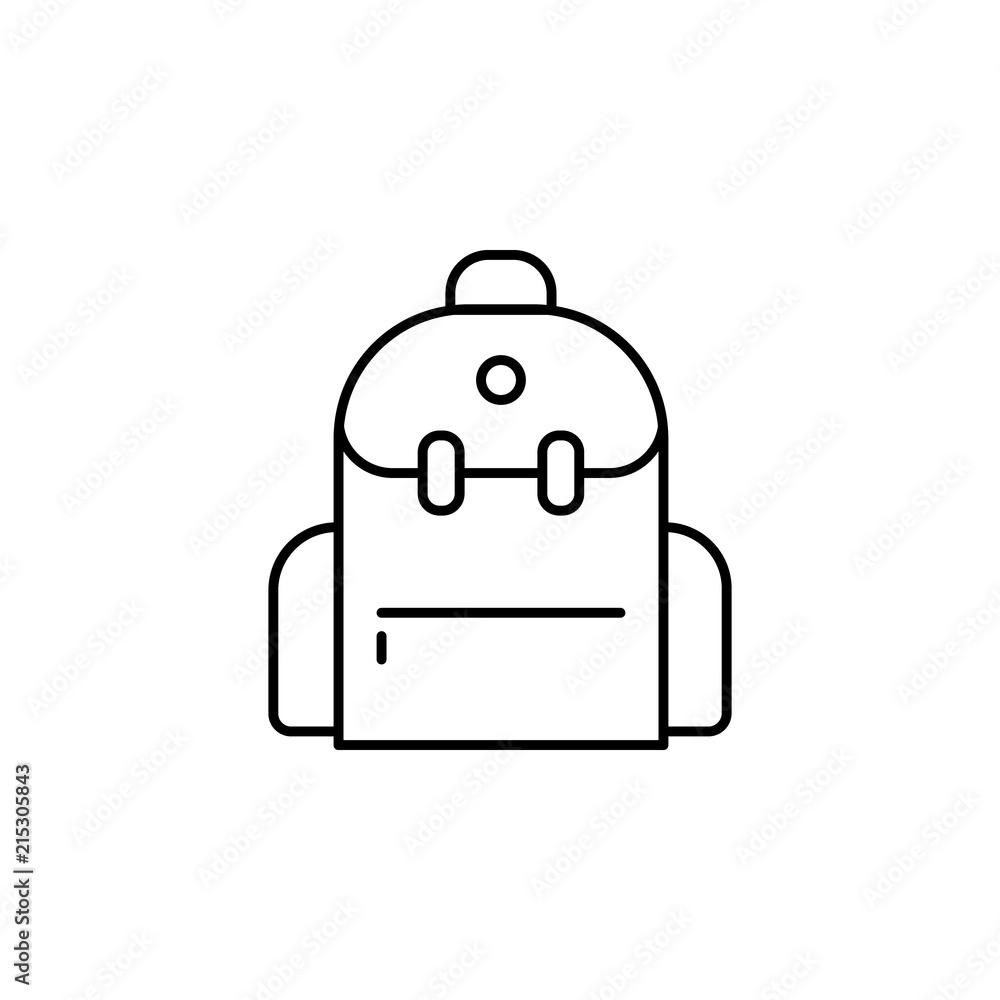 Poster pupil backpack. element of education icon for mobile concept and web apps. thin line pupil backpack 