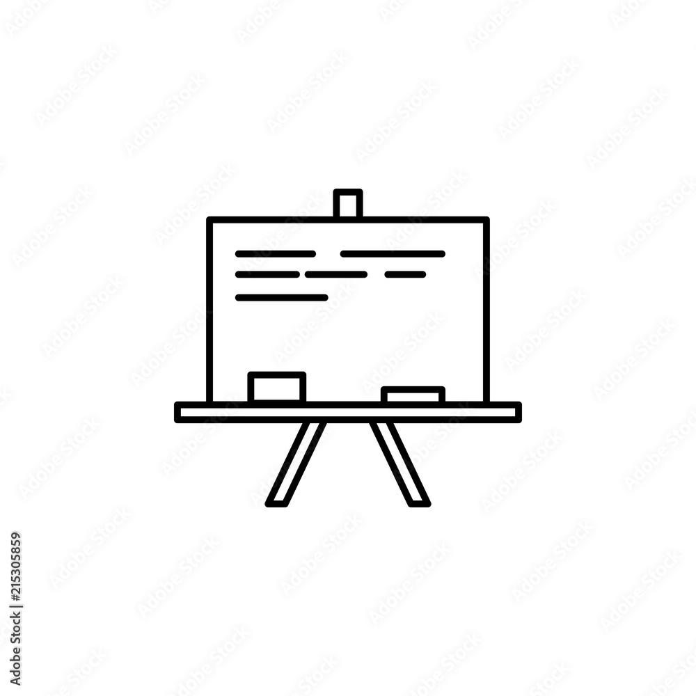 Poster blackboard. element of education icon for mobile concept and web apps. thin line blackboard can be u