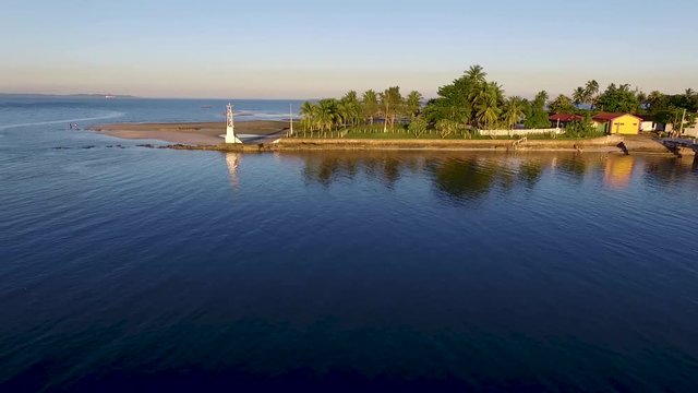 Aerial image of Barra do Paragua&ccedil;u, Salinas da Margarida, Bahia, Brasil