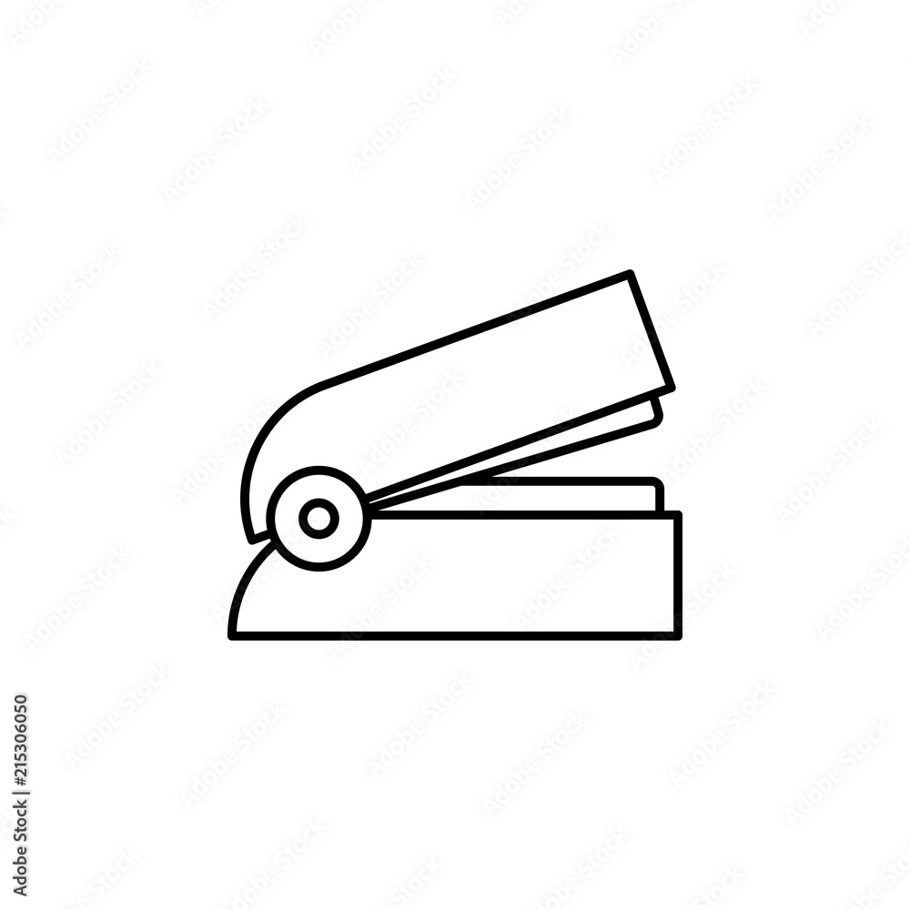 Poster stapler. element of education icon for mobile concept and web apps. thin line stapler can be used fo
