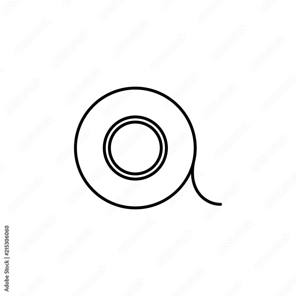 Poster paper scotch. element of education icon for mobile concept and web apps. thin line paper scotch can 