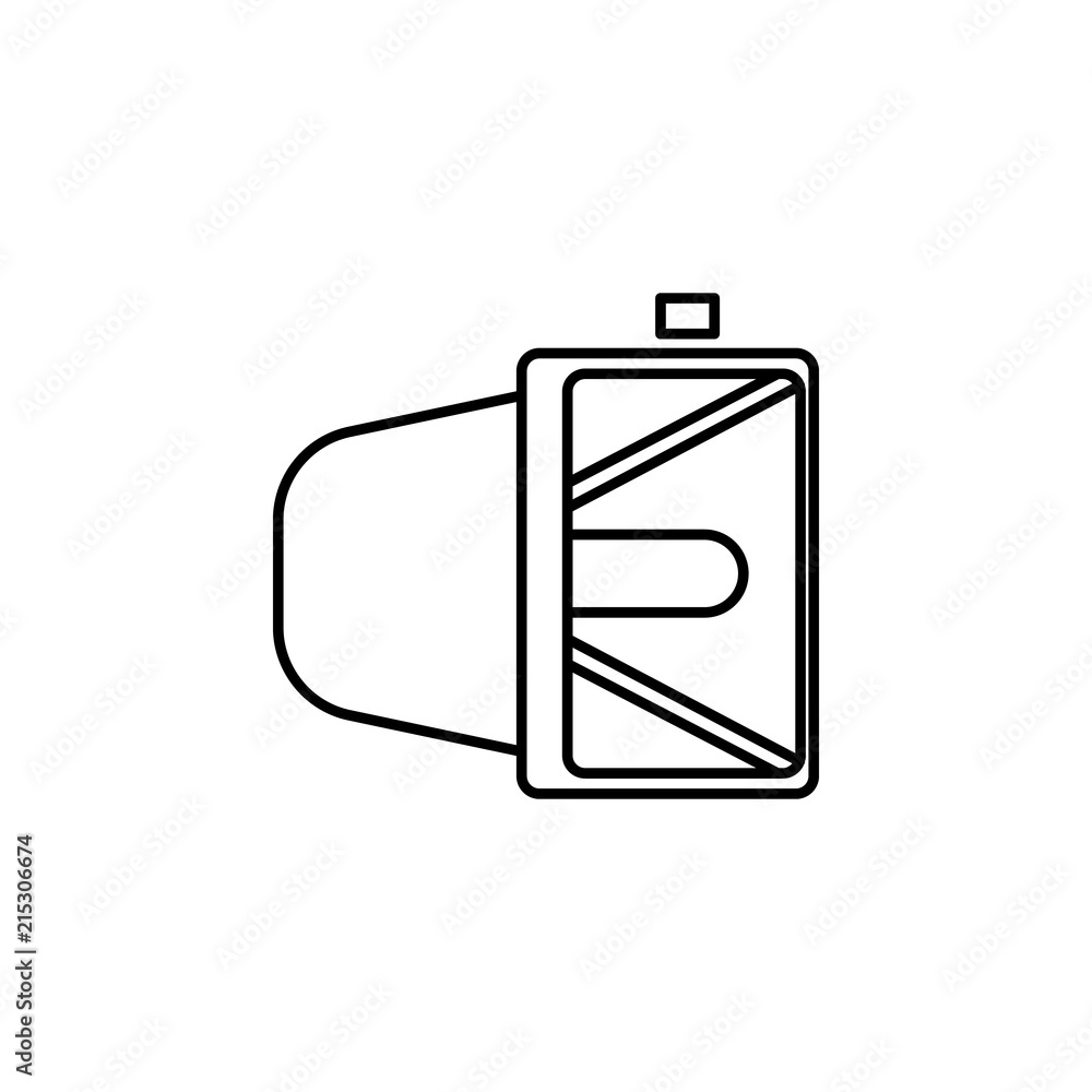 Poster searchlight. element of job lighting icon for mobile concept and web apps. thin line searchlight can