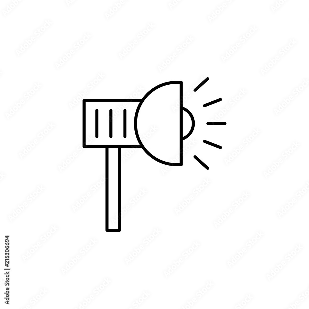 Poster street lamp. element of job lighting icon for mobile concept and web apps. thin line street lamp can