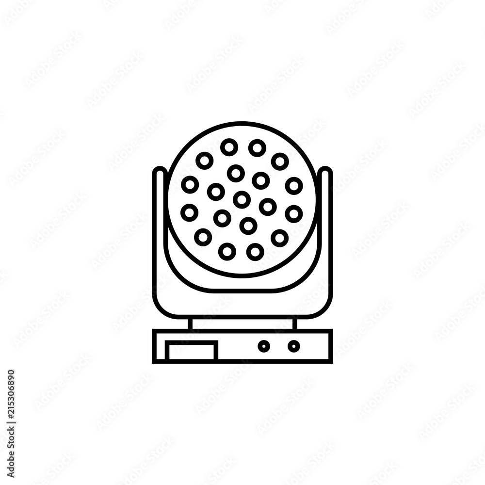 Poster laser lamp. element of job lighting icon for mobile concept and web apps. thin line laser lamp can b