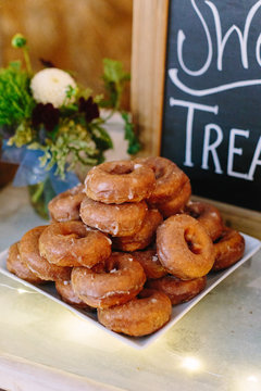 Stack of Donuts at Wedding