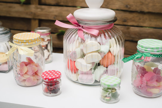 Candy bar at a wedding