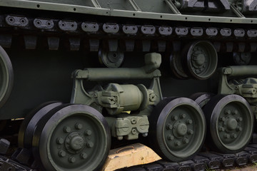 Fototapeta na wymiar アメリカ製戦車の転輪